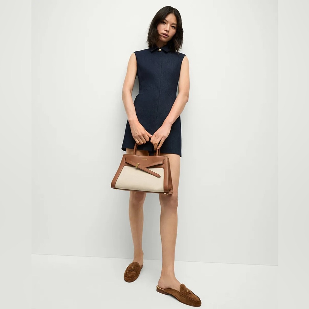 Veronica Beard Serina Denim Minidress in Dark Oxford - Picture 2 of 9